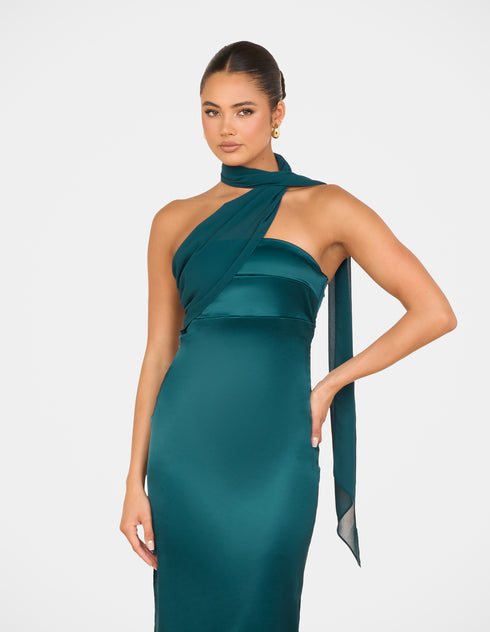 Vanya Strapless Satin Gown