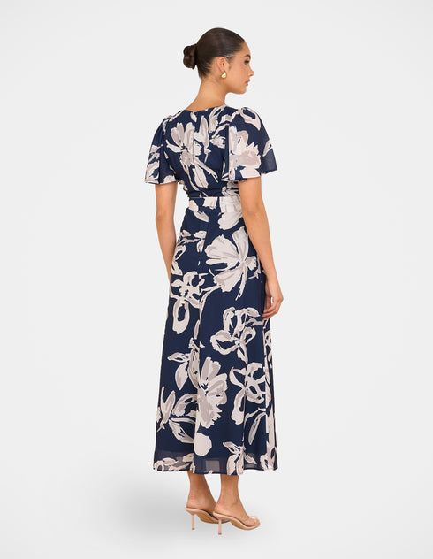 Lila Cross Over Maxi Dress
