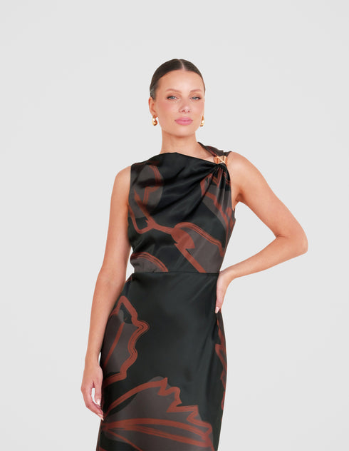 Somer Drape Shoulder Dress