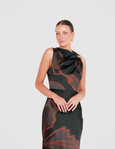 Somer Drape Shoulder Dress