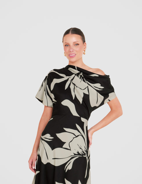 Jada Off Shoulder Midi Dress