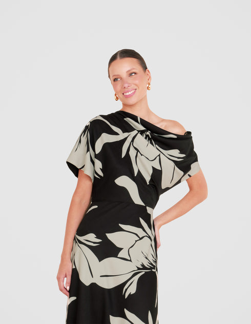 Jada Off Shoulder Midi Dress