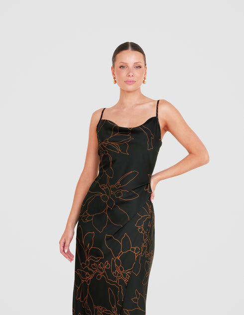 Elicia Cowl Neck Maxi Dress