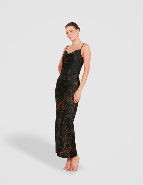 Elicia Cowl Neck Maxi Dress