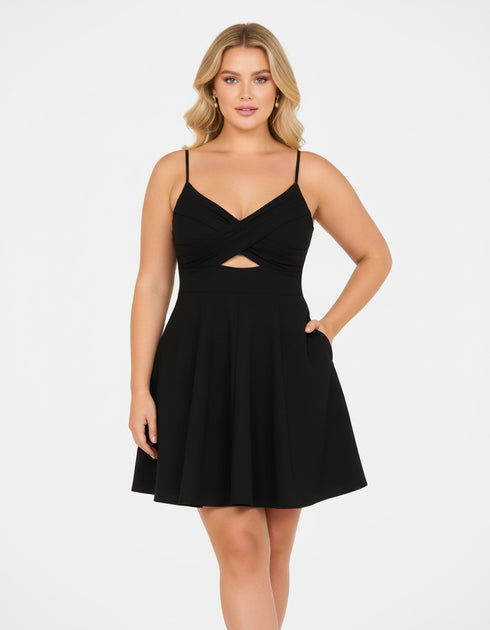 Lila Godet Mini Dress
