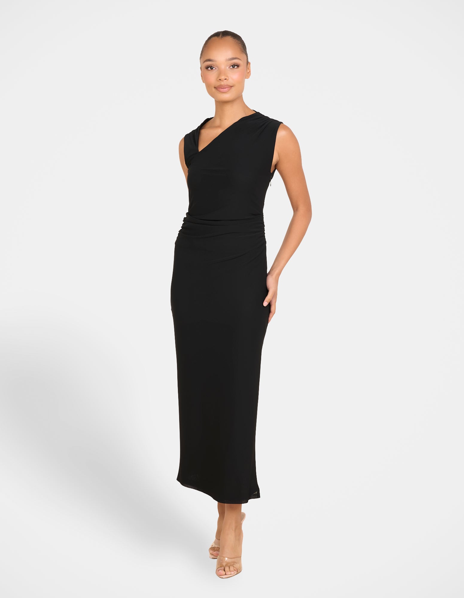 sachin and babi light blue dress Fitted Black Dress Long Sleeve