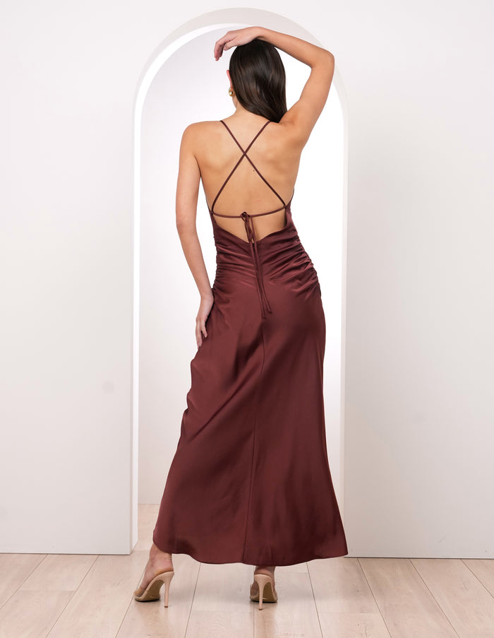 Nathalia Cowl Neck Maxi Dress