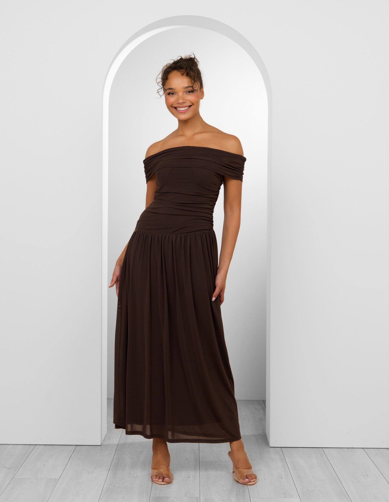 off shoulder brown maxi dress Cocktail Dresses Online - Shop Dresses The long sleeves provide theme dress Kim Kardashian celebrated her Size (Mother):M
