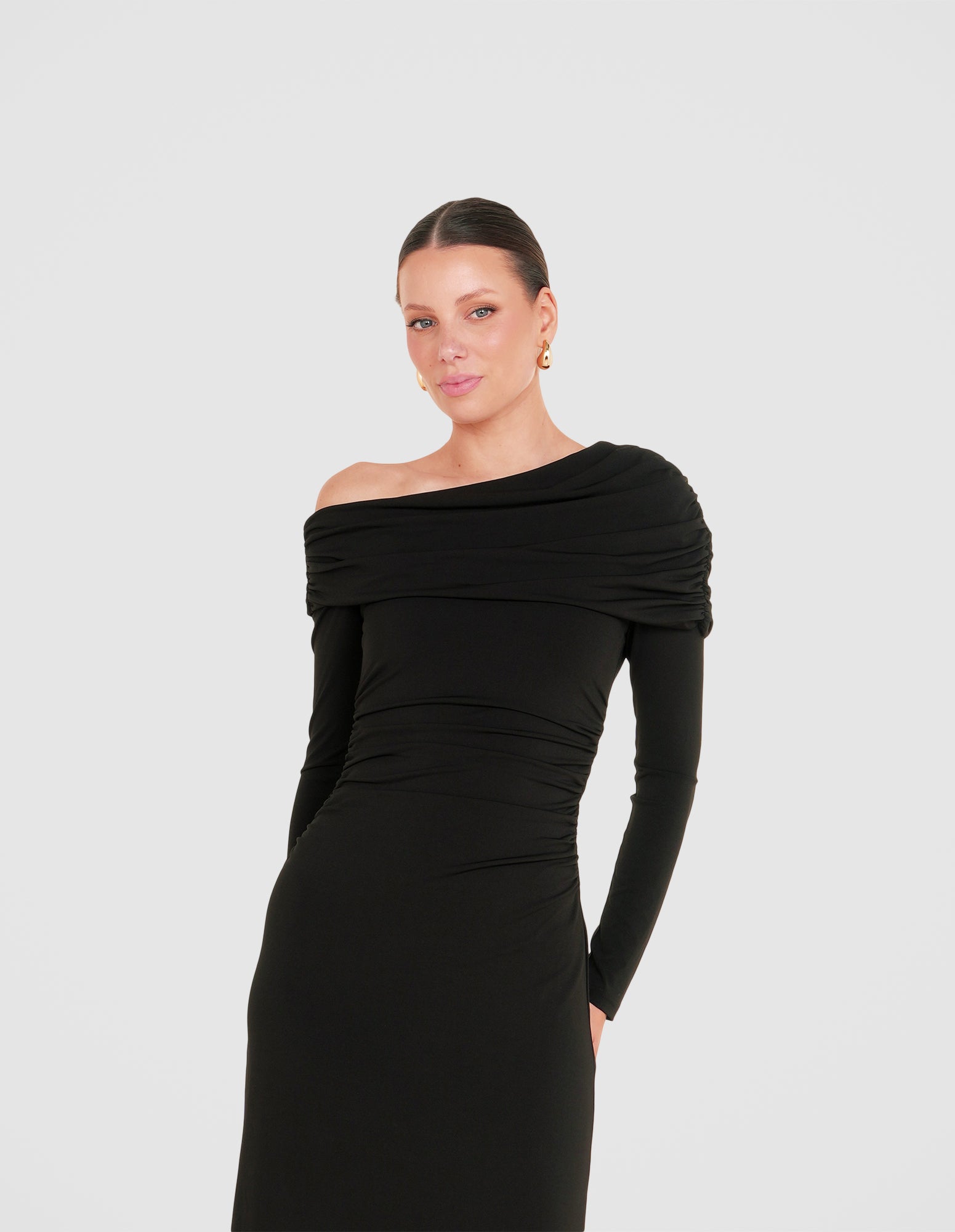 palmer off shoulder maxi dress Palmer Off-The-Shoulder Maxi Dress