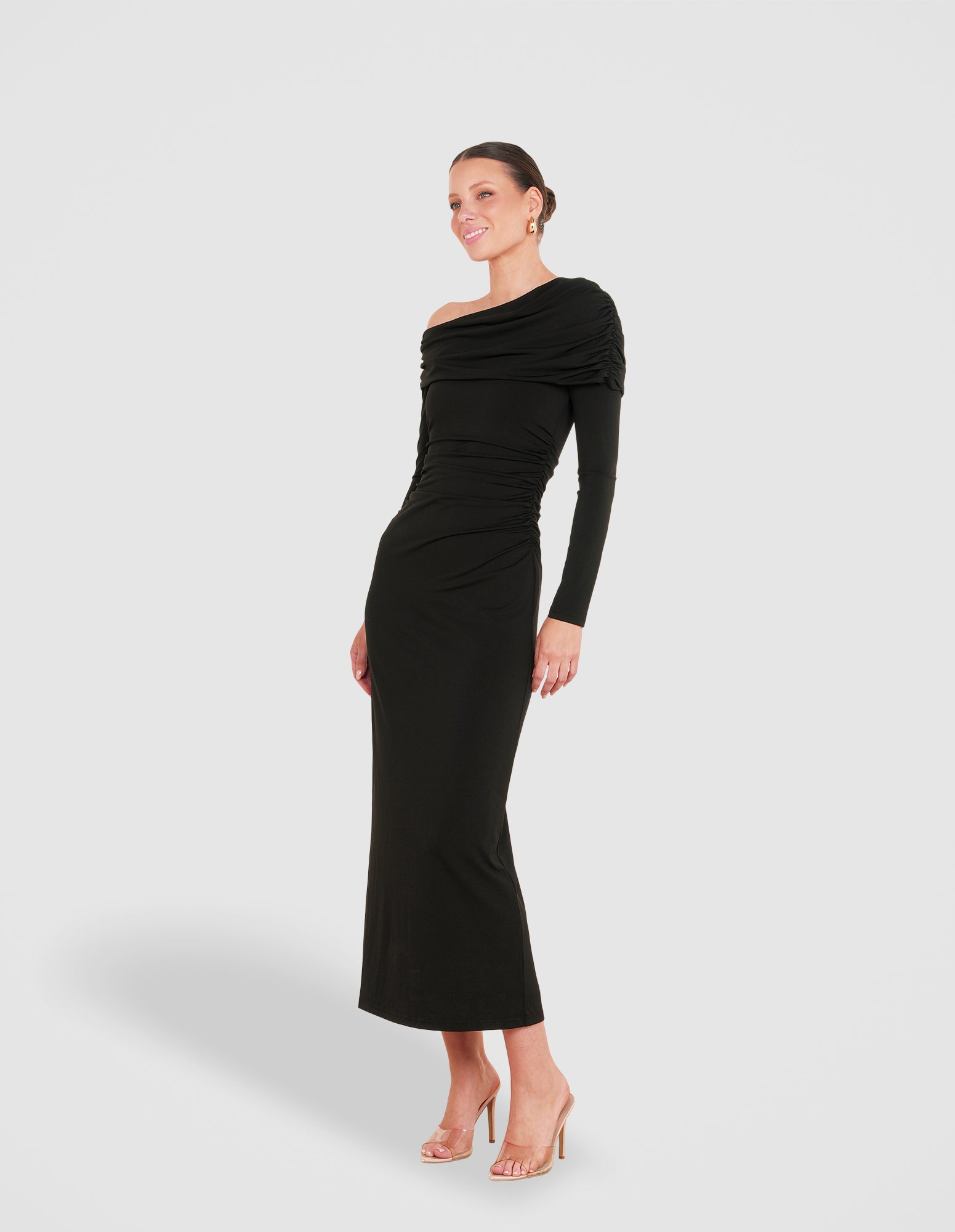palmer off shoulder maxi dress Palmer Off-The-Shoulder Maxi Dress