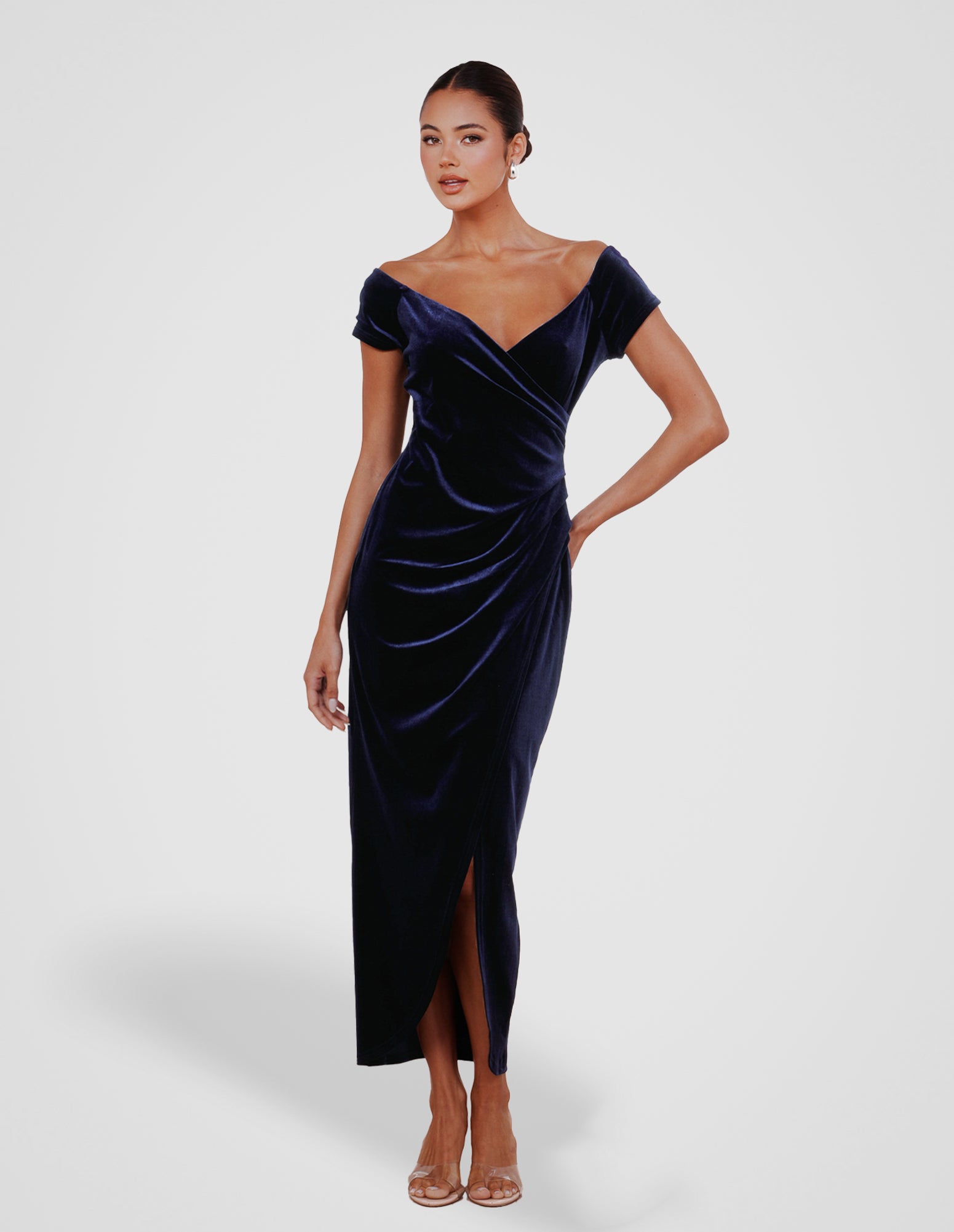 crossover off the shoulder dress Formal Dresses Online - Shop Maxi Dresses