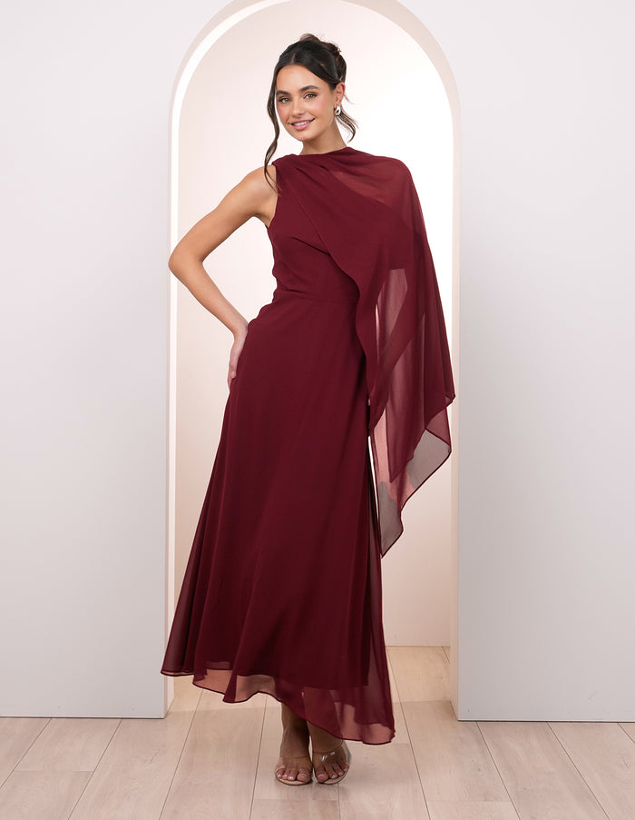 Agatha Asymmetric Neck Gown